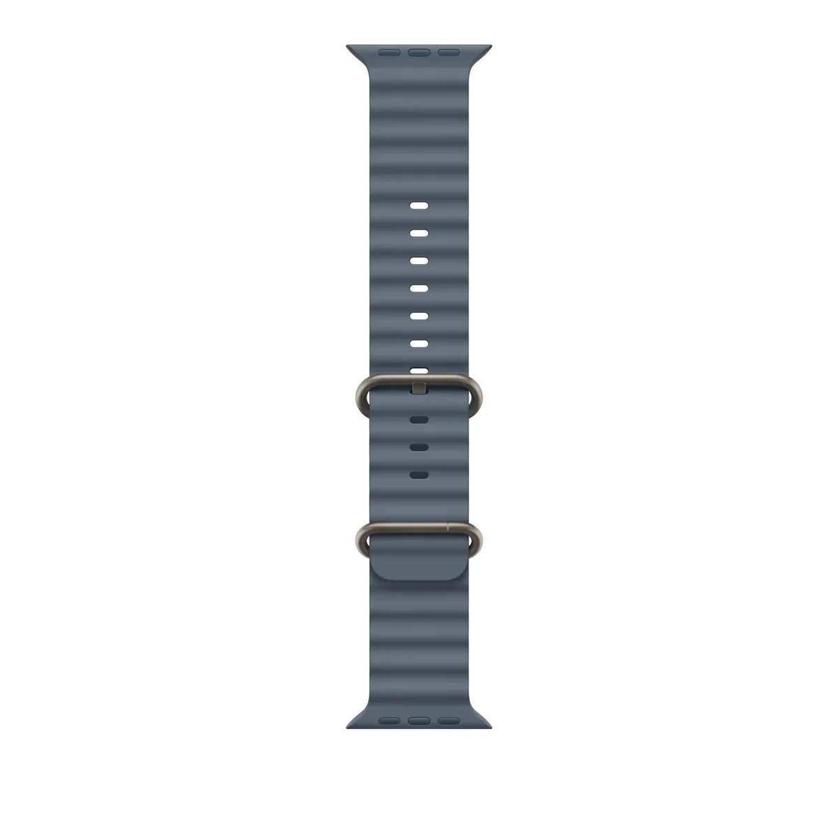 49mm Anchor Blue Ocean Band - Natural Titanium Finish