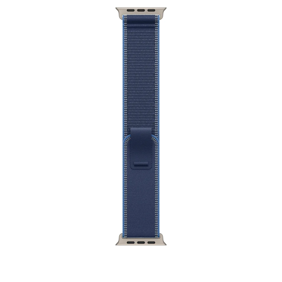 49mm Blue/Bright Blue Trail Loop – M/L - Natural Titanium Finish