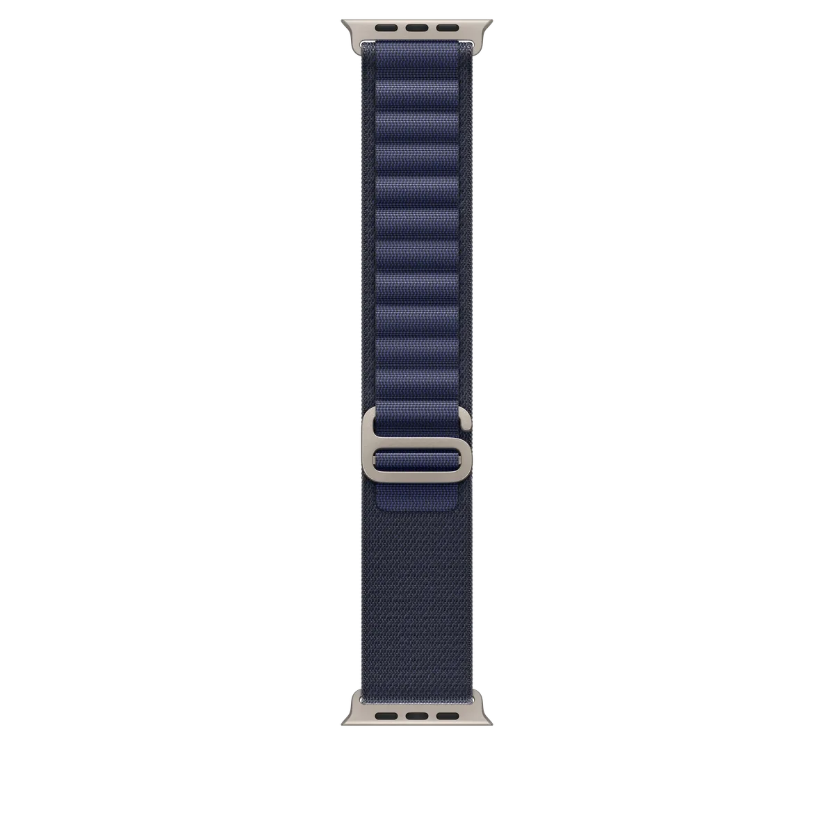 49mm Navy Alpine Loop - Large - Natural Titanium Finish