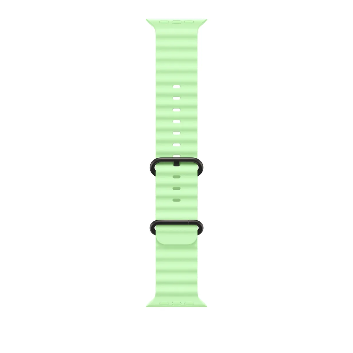 49mm Neon Green Ocean Band - Black Titanium Finish