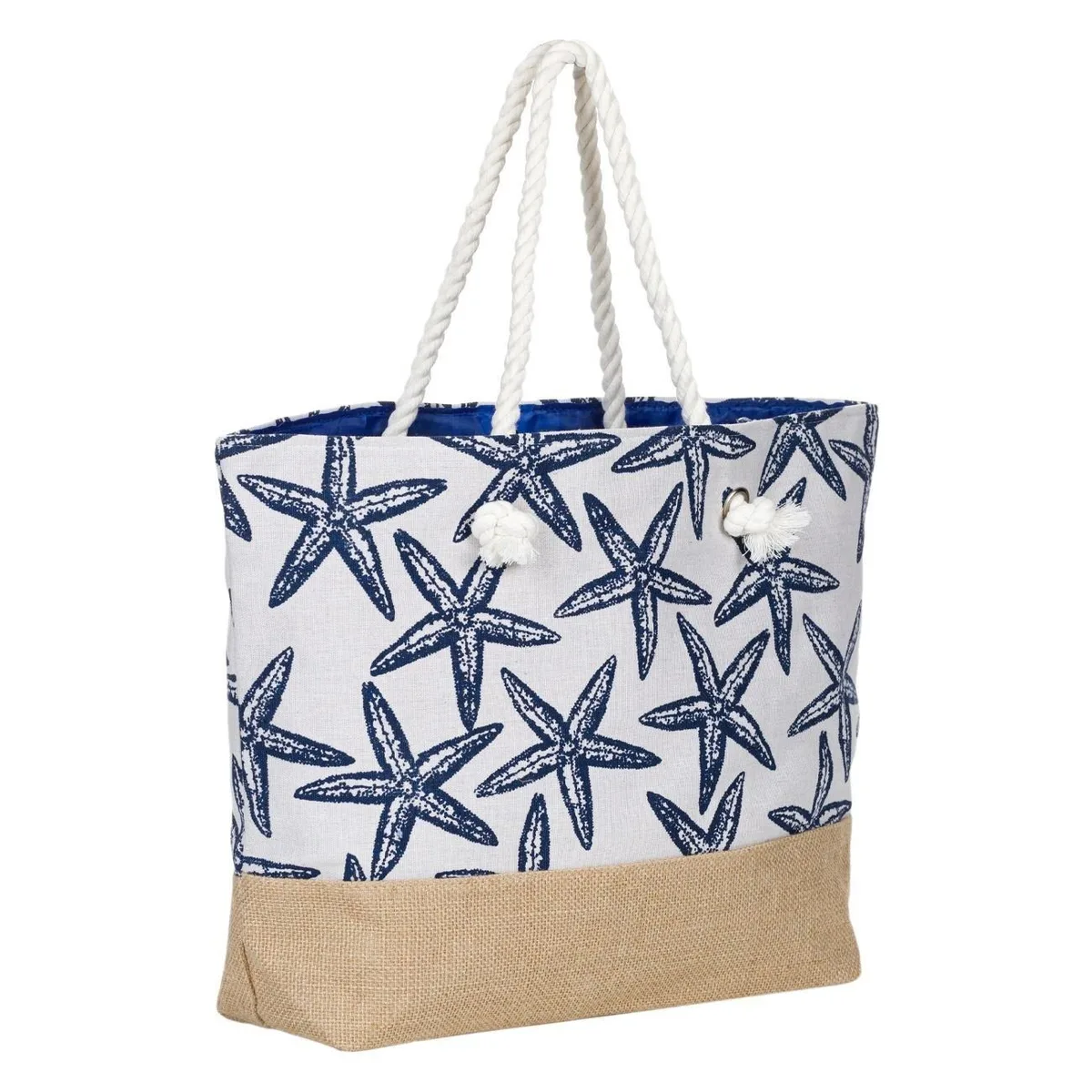 Cante plazhi blu me yje 50x14x36cm