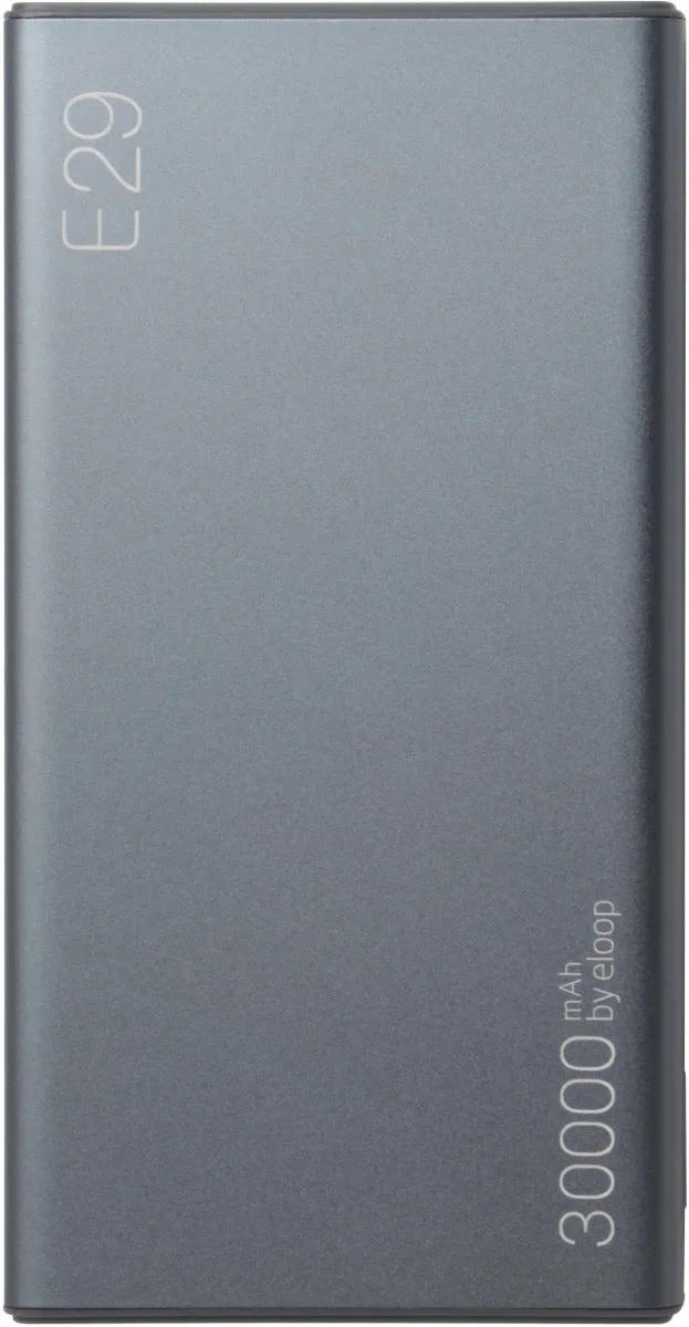Тъмносива външна батерия ELOOP Е29 от EPICO 30 000 mAh