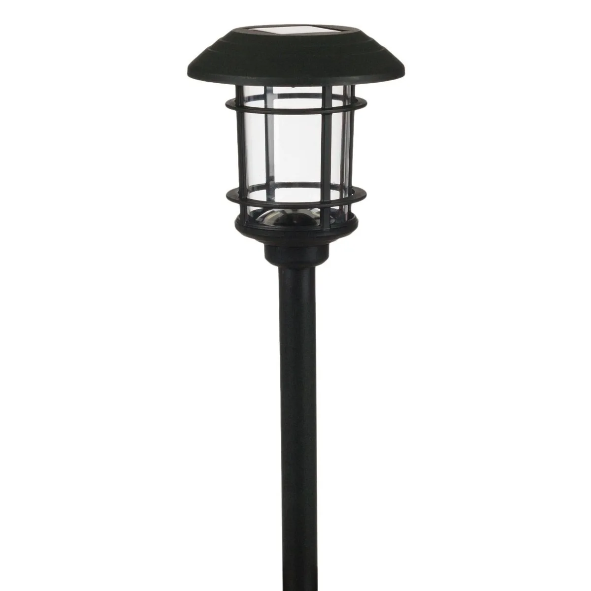 Fener diellor LED dritë e bardhë, plastike e zezë 33 cm