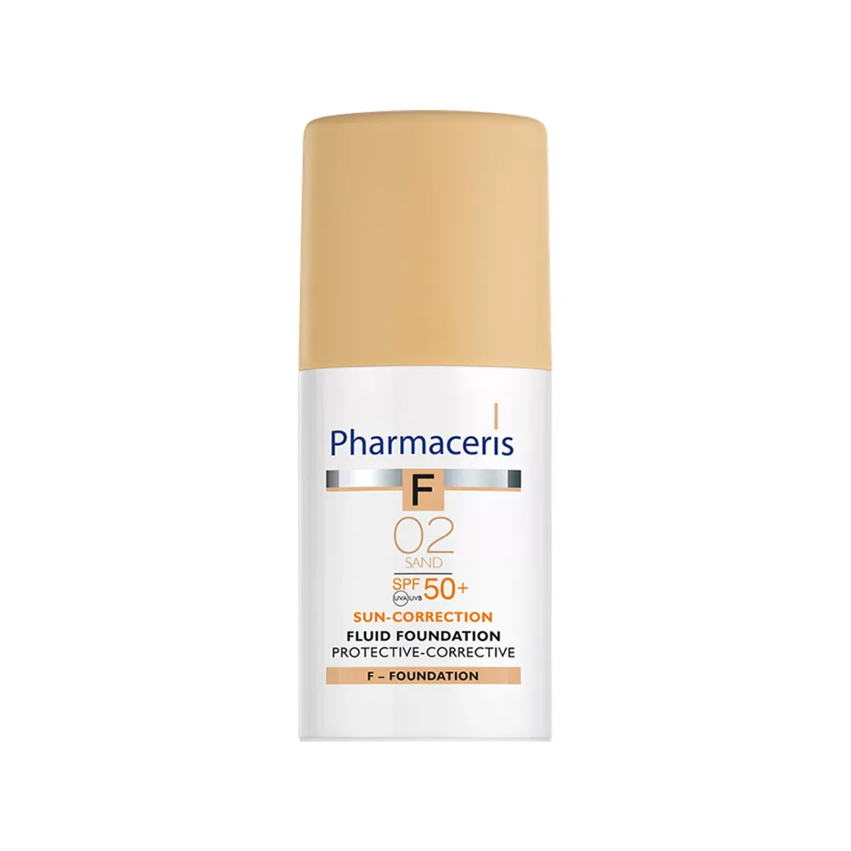 Fondatinë fluide korrigjuese me SPF 50+ ngjyrë Sand 02 Pharmaceris Protective-Corrective 30 ml