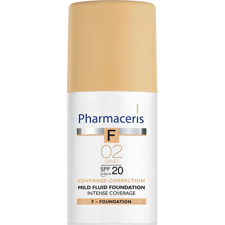 Fondatinë mbuluese me SPF 20+ ngjyrë Sand 02 Pharmaceris Intense Coverage 30 ml