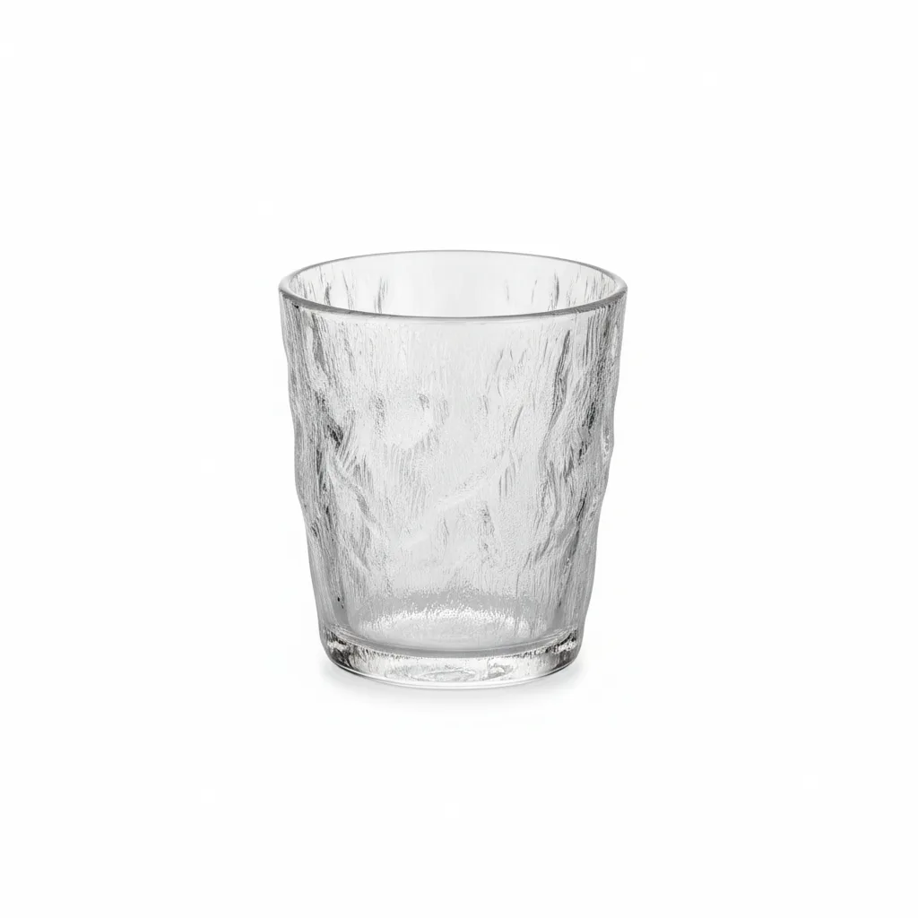Gotë Uji 6 copë Qelq me Dizajn Dekorativ, Qelq i Trashë Transparente