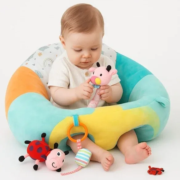Jastëk aktivitetesh shumëngjyrëshe për bebe - Honey Baby