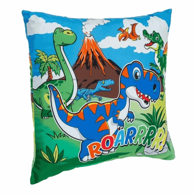 Jastëk dekorativ me dinosaur të gjelbër, 30x30 cm