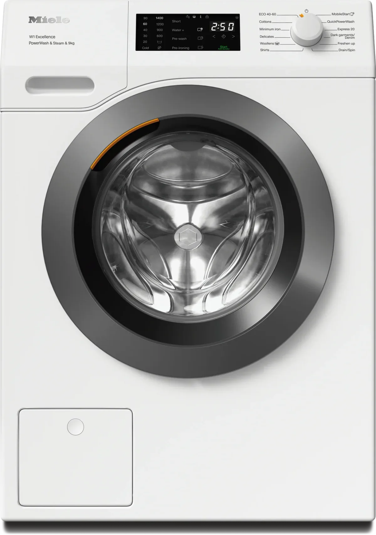 Lavatriçe Miele WED395WCS PWash & Steam 9 Kg, 1400 rpm, Klasa A