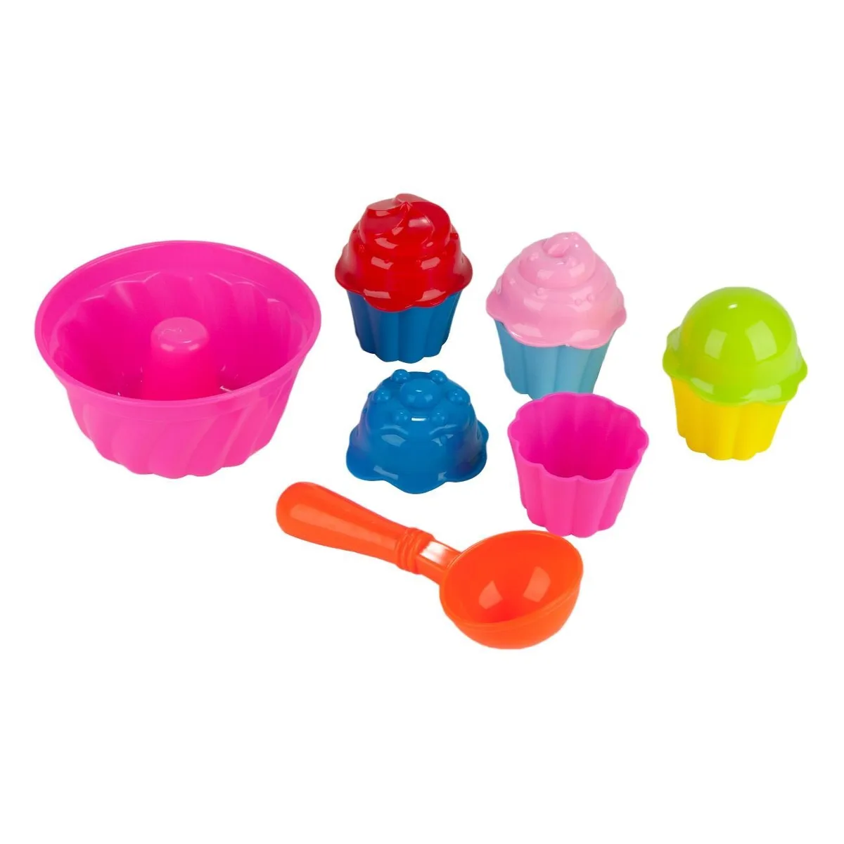 Lodra Plazhi Për Fëmijë Forma Rërë Cupcake 10 Copë