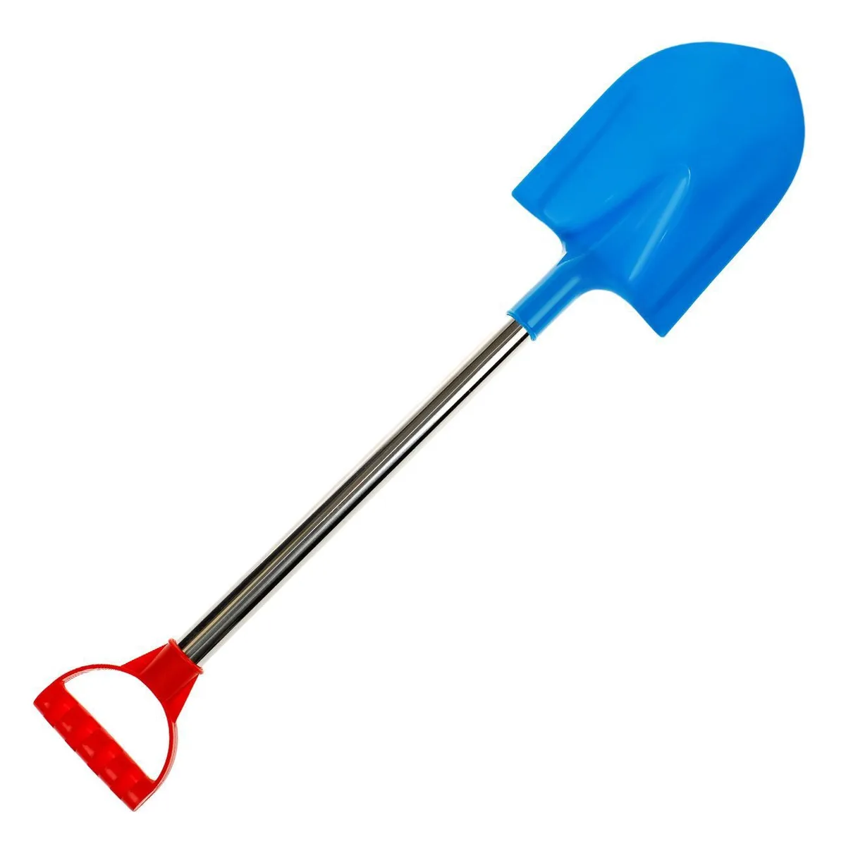 Lodra Plazhi Për Fëmijë Lopatë Metalike Blu Me Dorezë 68 Cm