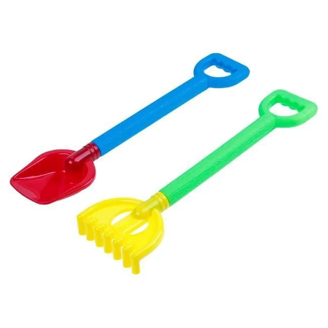 Lodra Plazhi Për Fëmijë Lopatë Plastike & Krehër Rëre Plastik Set