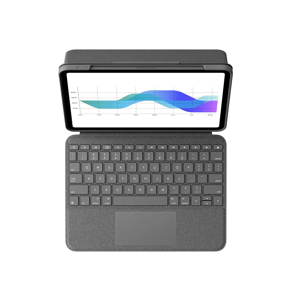 Клавиатура от Logitech – Folio Touch за iPad Pro 11" (1st & 2nd Gen.) – Oxford Grey (UK)