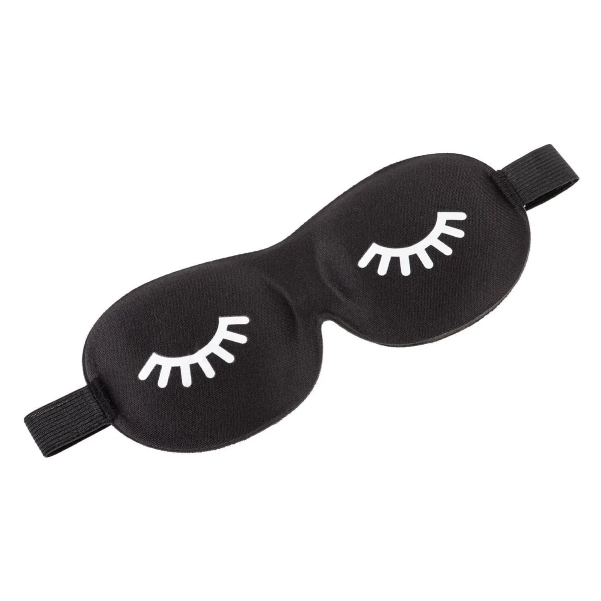 Maskë gjumi e zezë saten 3D 21 cm