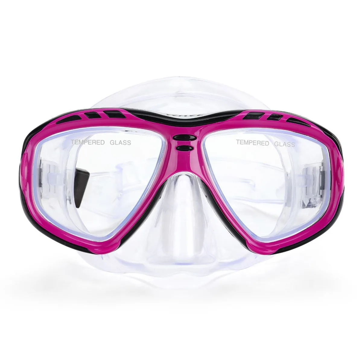 Maskë plazhi transparente rozë +12 vjeç