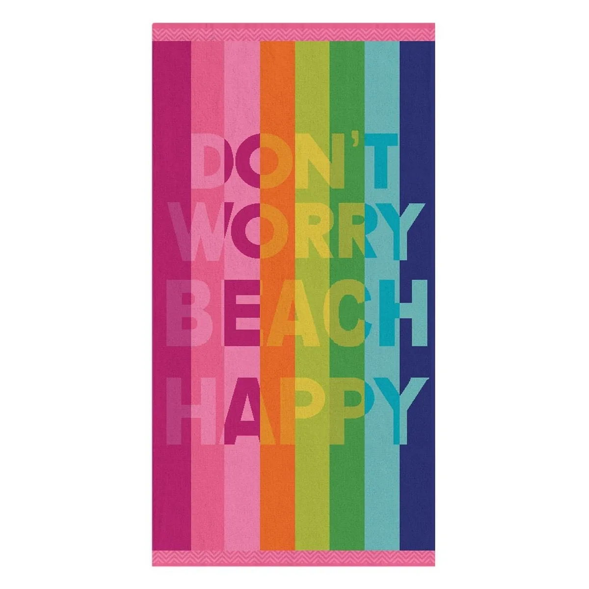 Peshqir plazhi don’t worry beach happy 75x150 cm