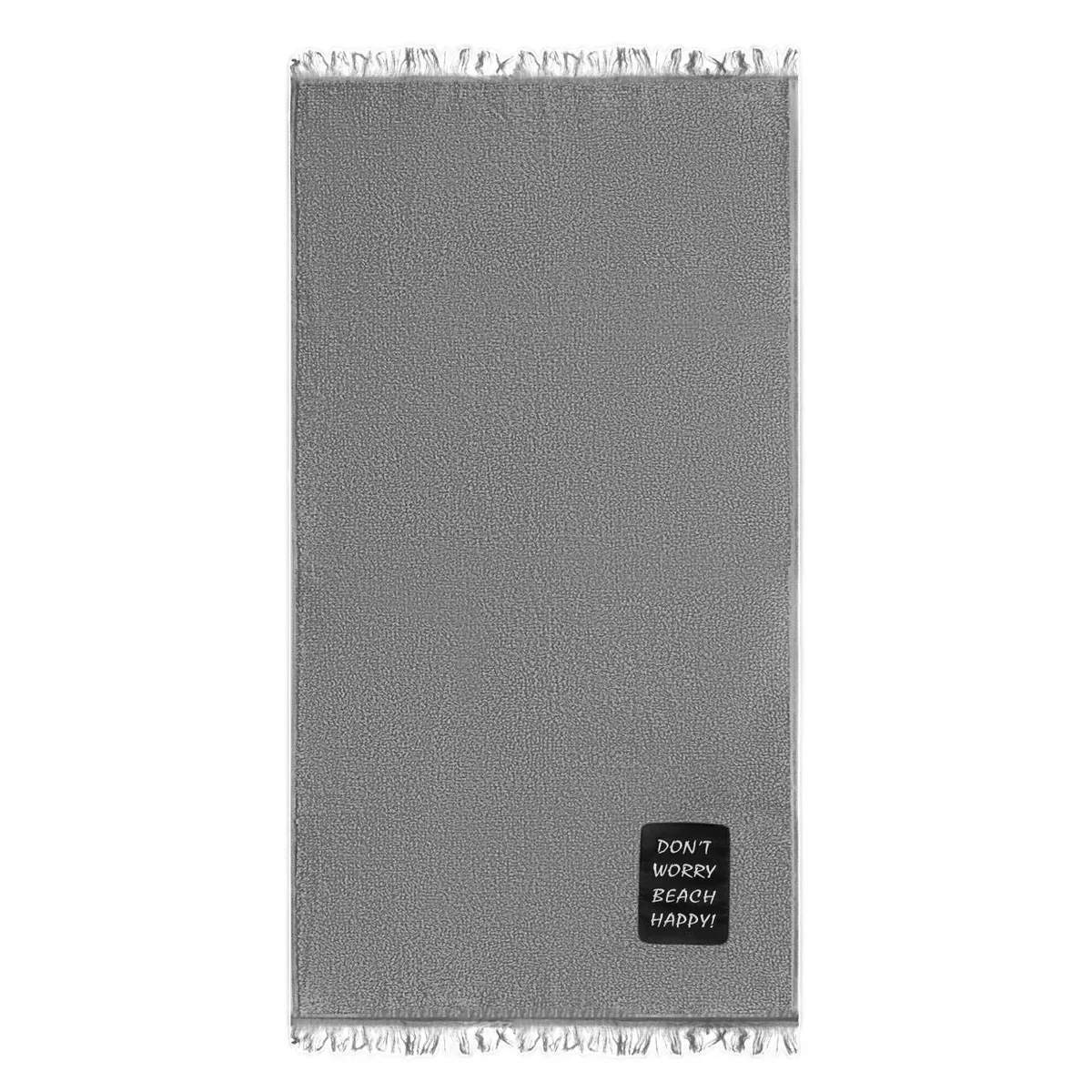 Peshqir plazhi pambuk gri 90x170cm