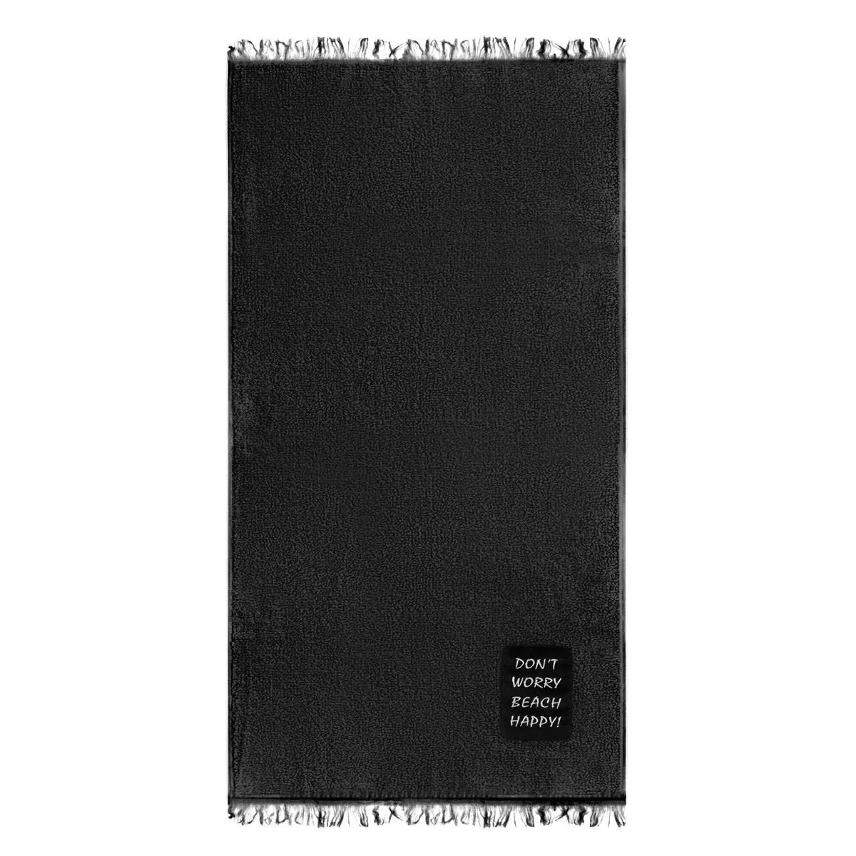 Peshqir plazhi pambuk i zi 90x170 cm