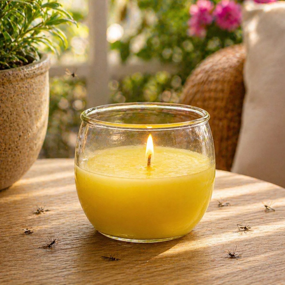 Qiri citronella në gotë qelqi – 120 g