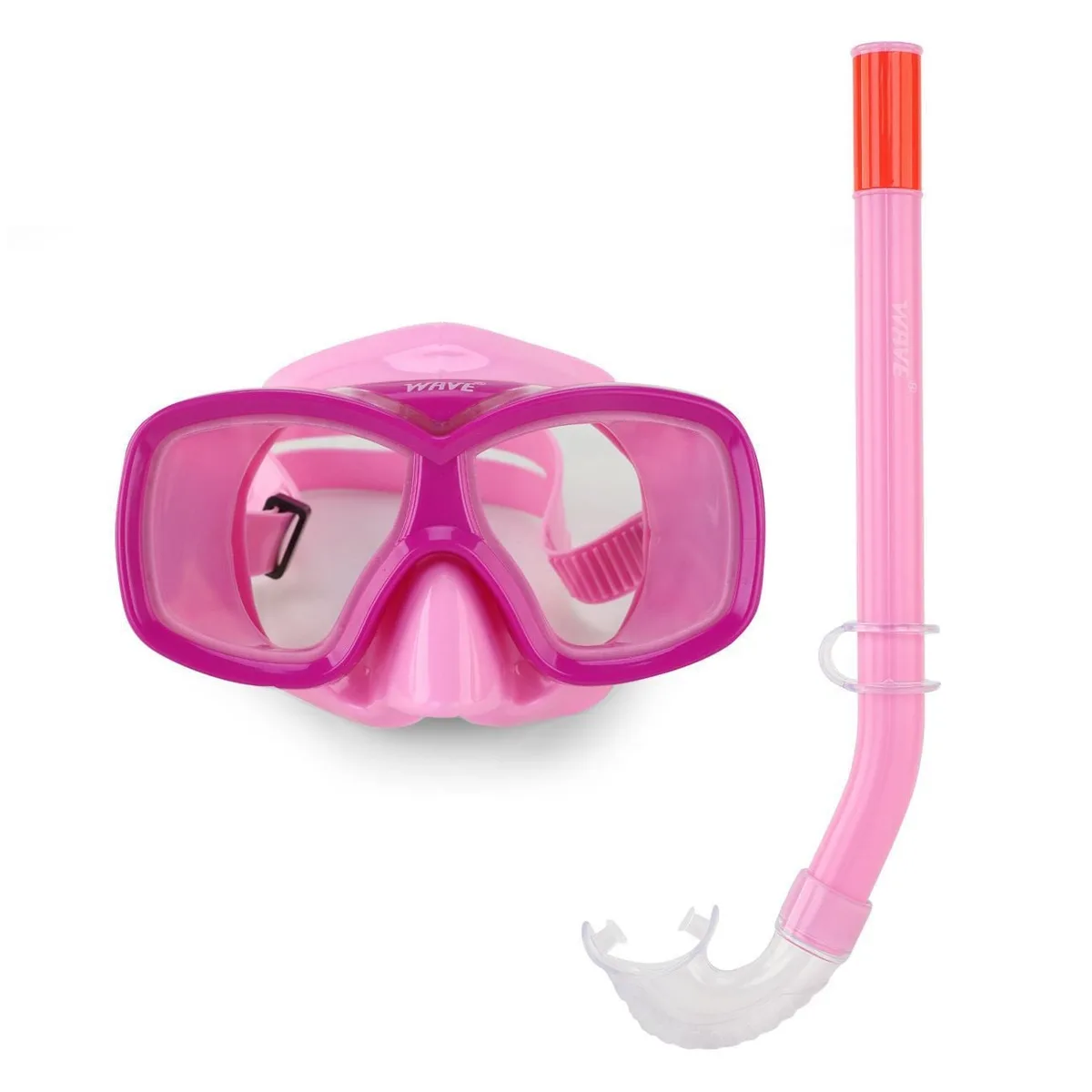 Set maskë plazhi rozë dhe tub për fëmijë 6-12 vjeç