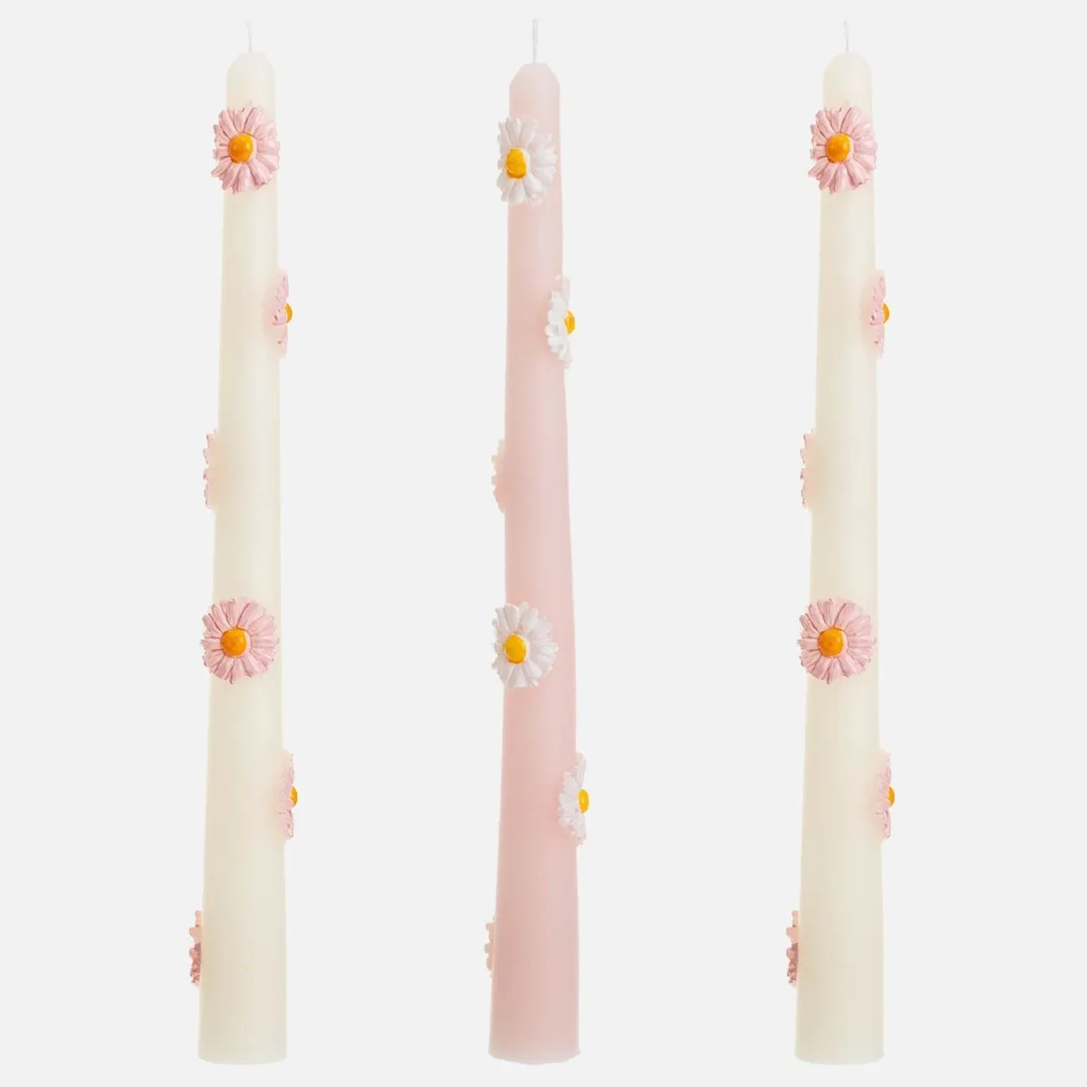 Set qirinjsh me lule margaritash 23cm - 3 copë