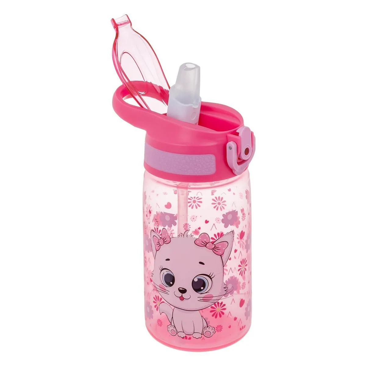 Shishe uji per femije pop up me mace roze 500ml