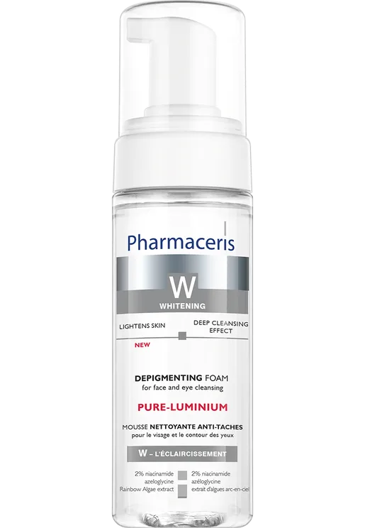 Shkumë depigmentuese për pastrimin e fytyrës dhe syve Pharmaceris Pure-Luminium 150 ml