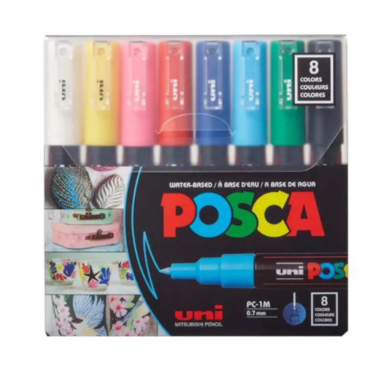 UNI?Marker?POSCA?PAKO?8?COPE?Ngjyrat?Bazike