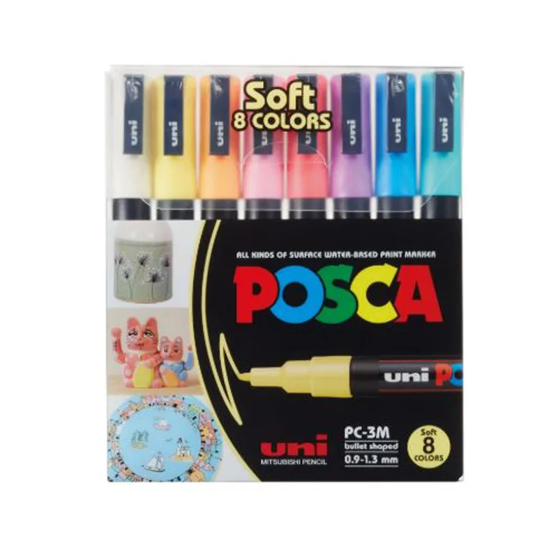 UNI?Marker?POSCA?PAKO?8?COPE?Ngjyrat?Pastel