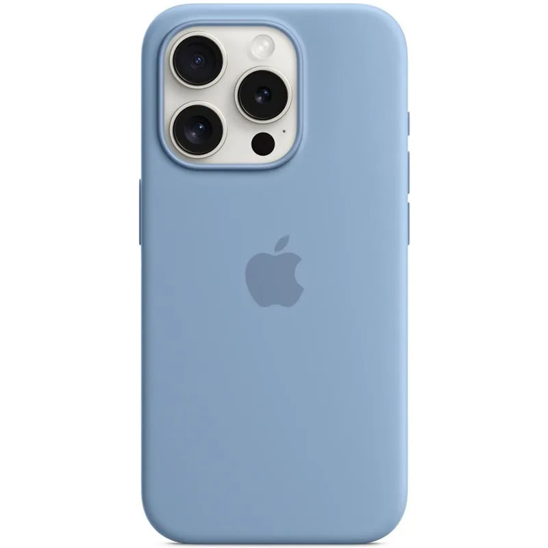 Cover iPhone 15 Pro Silicone MagSafe Blue