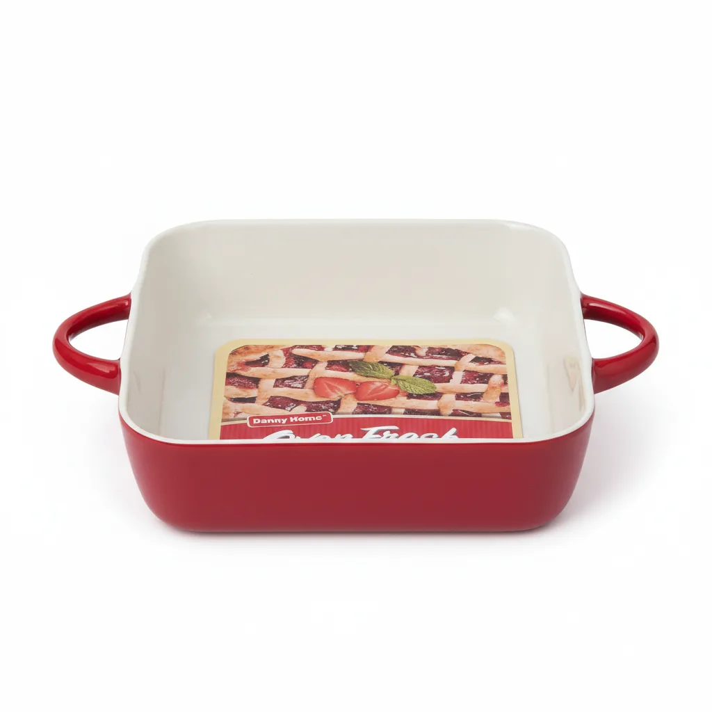 Danny Home Oven Fresh Tavë Pjekjeje Guri 27.5 cm, Drejtkëndore, e Kuqe