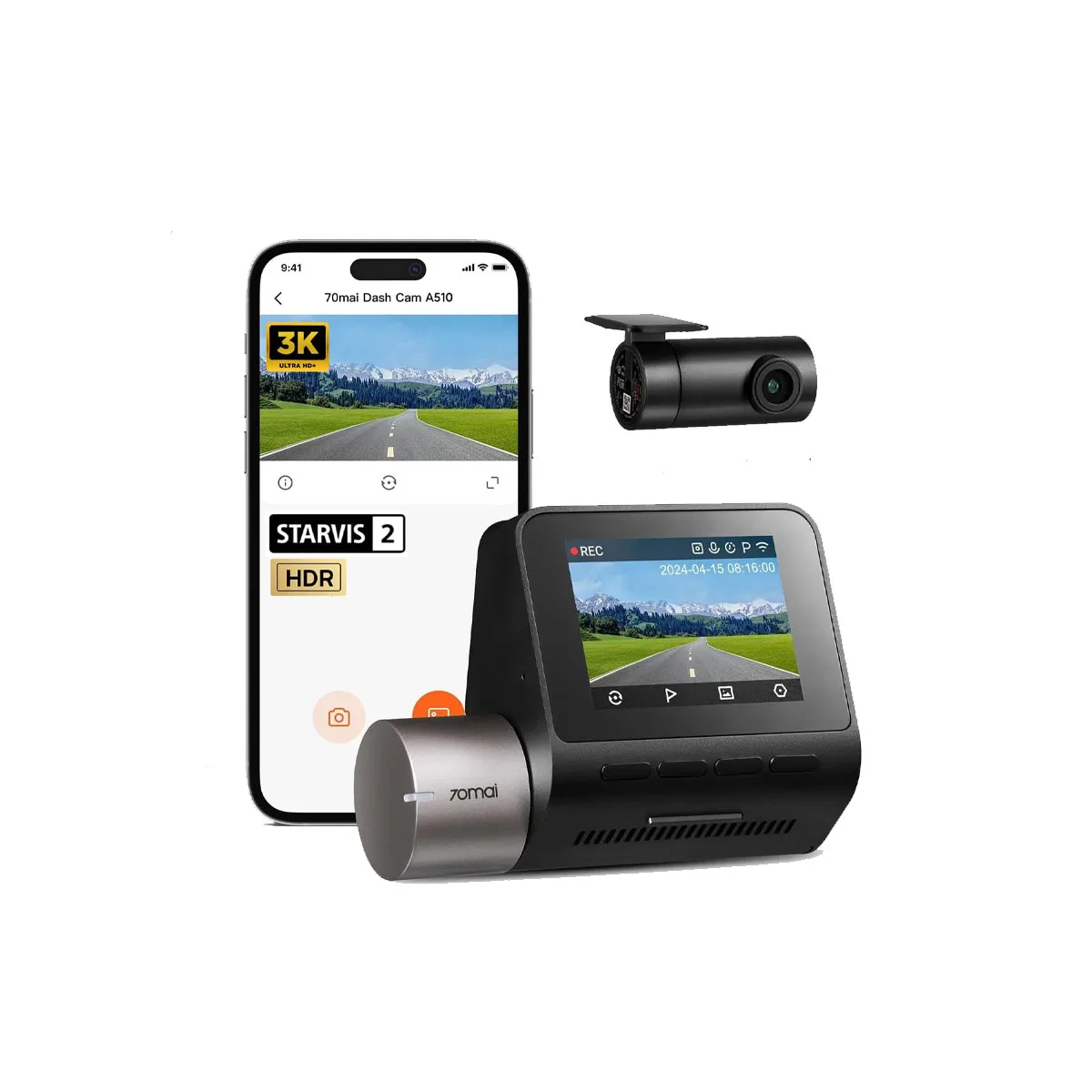 70mai DASH CAM A510 SET DUAL Channel Recording - R&R Computer Services
