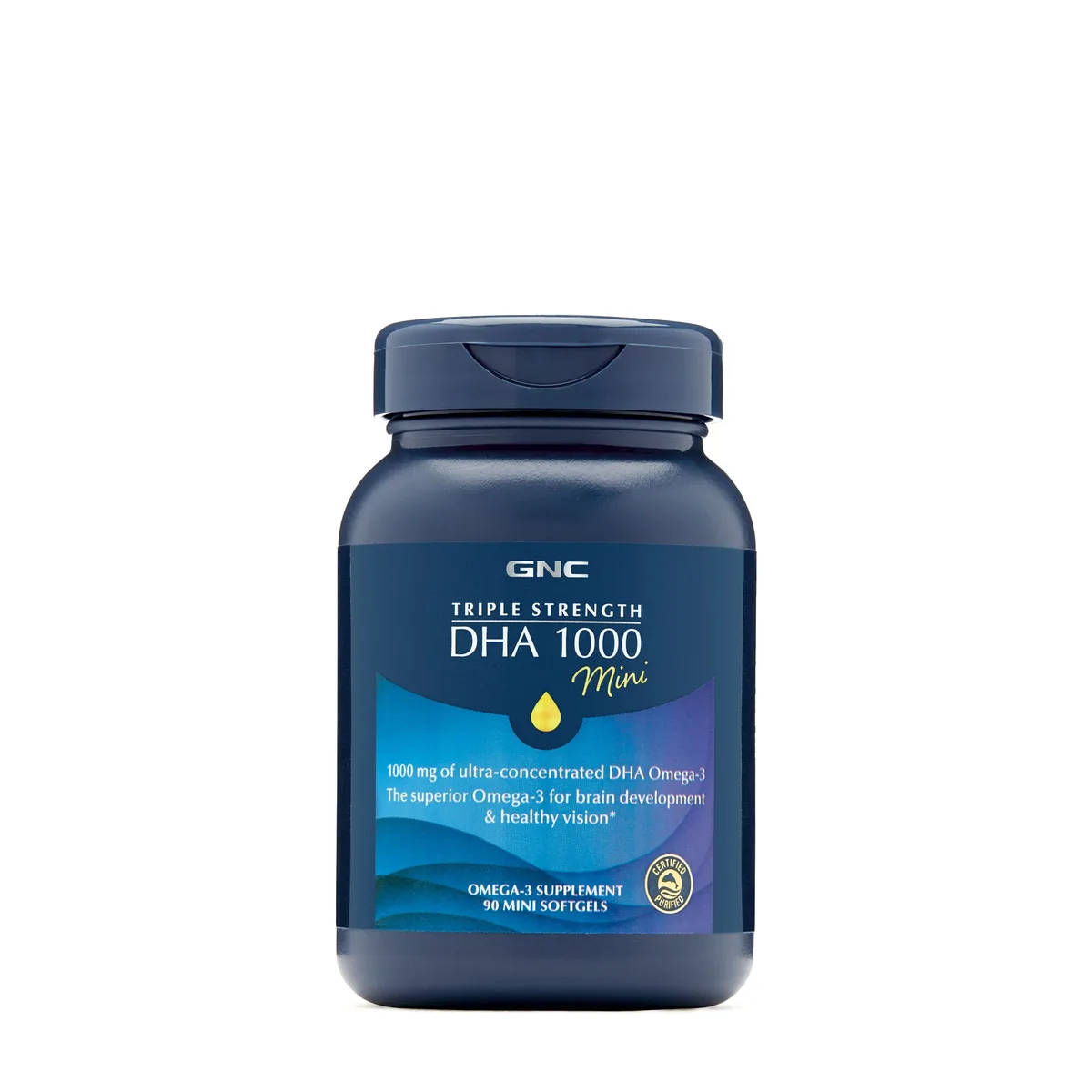 DHA 1000 Mini 1000 mg Omega-3 60 kapsula suplement për tru, sy dhe zemër