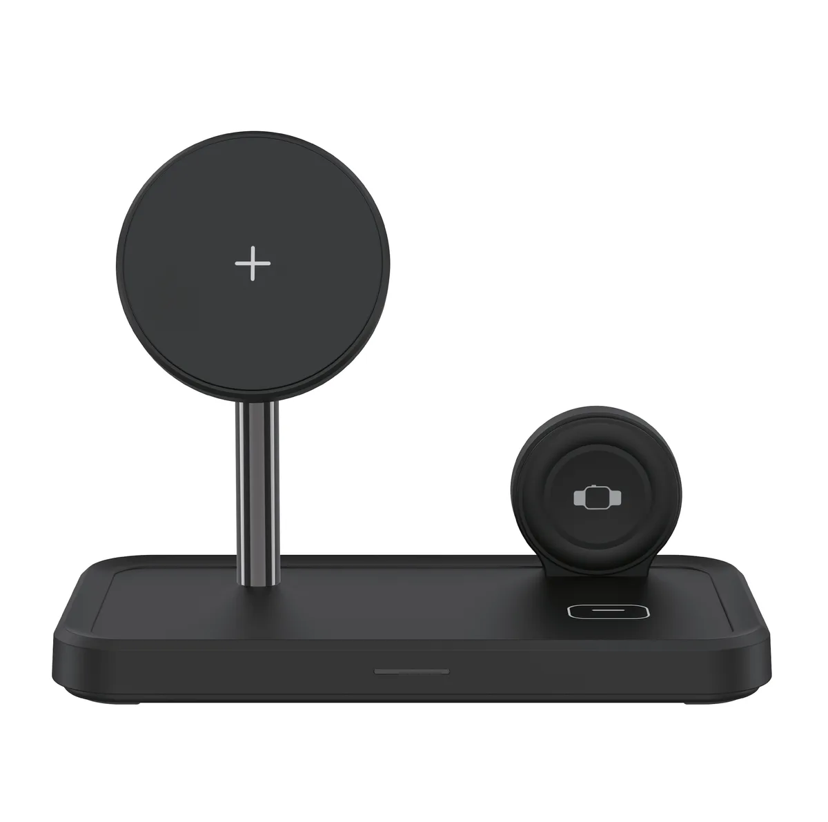 Dviced 3-in-1 magnetic wireless stand w cable, wall charger - Black