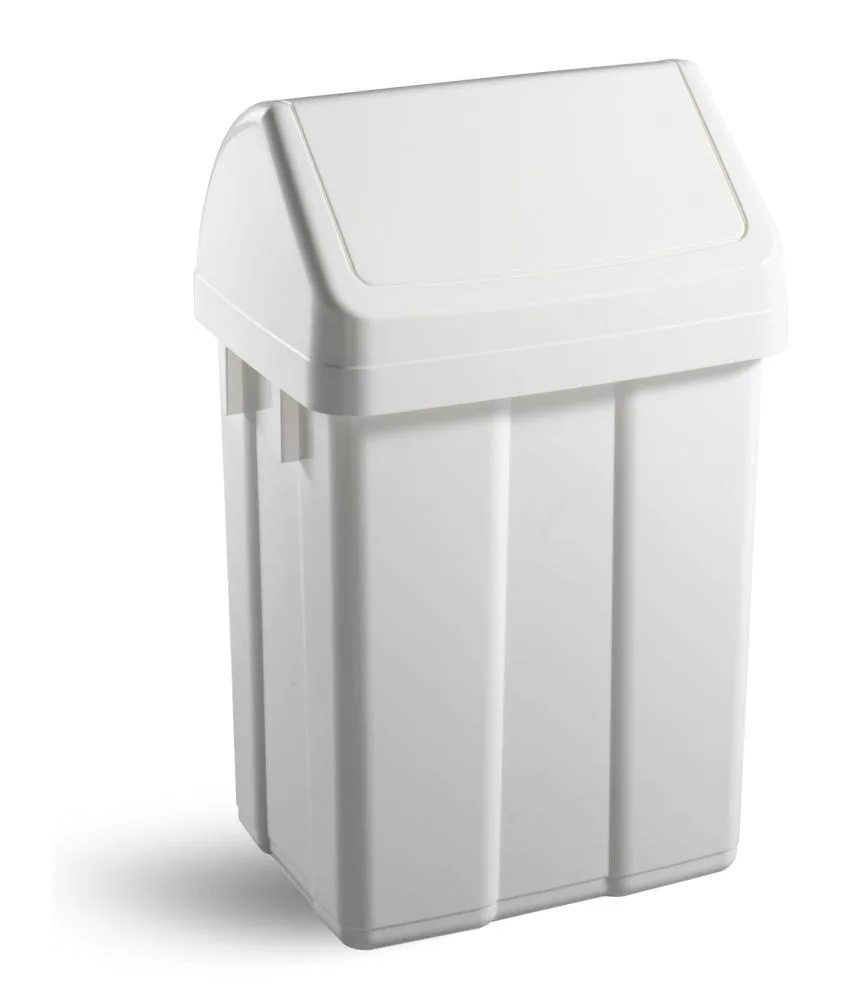 FILMOP 8162 Kosh mbeturinash plastik I bardhe me kapak lavieres 12lt