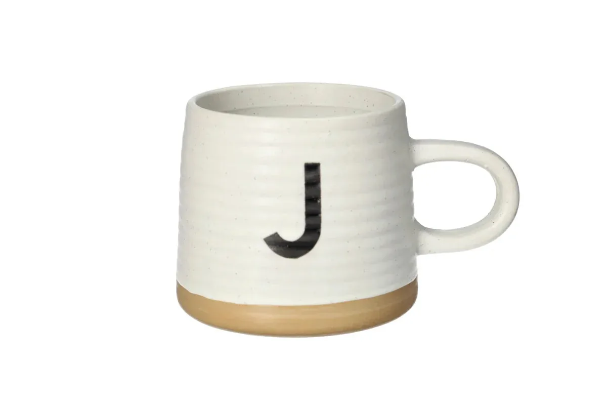 Filxhan Porcelani i Pikturuar me Dorë – Shkronja J | 420 ml