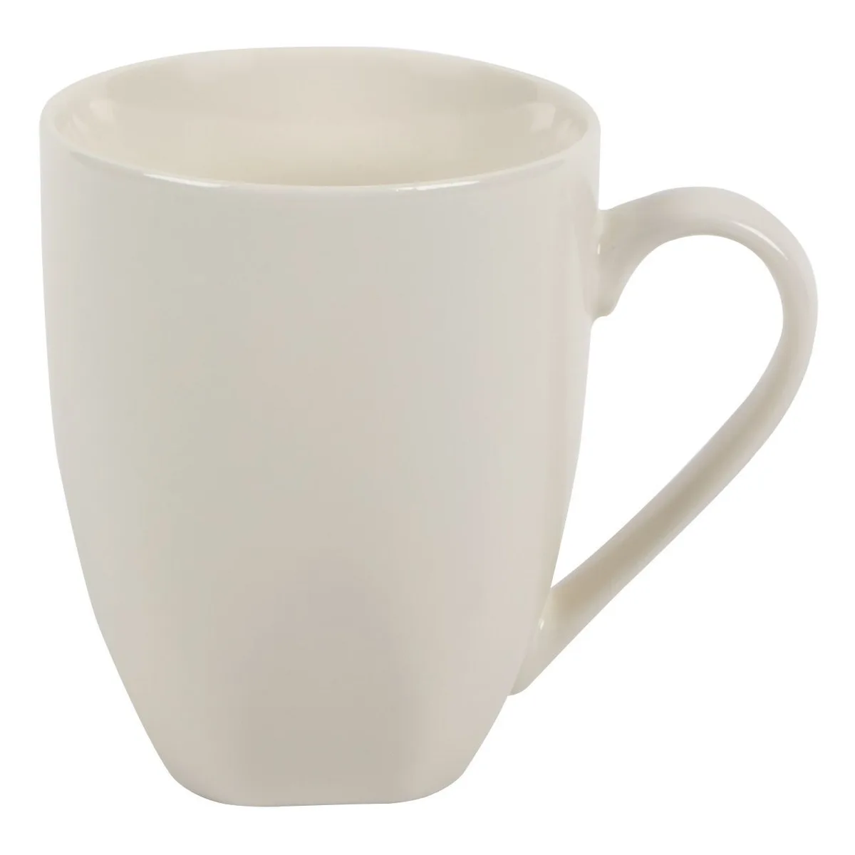 Filxhan prej porcelani New Bone me fund të bardhë katror 390 ml