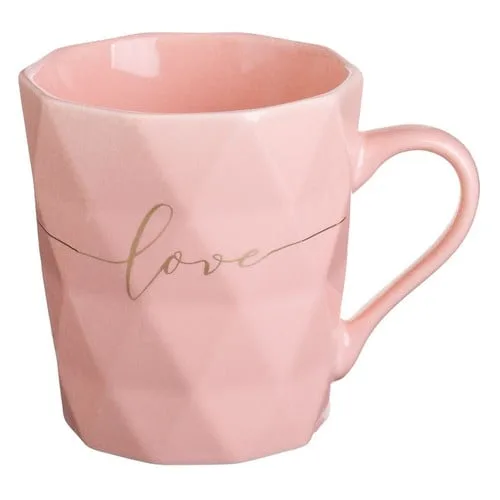 Filxhan rozë me dizajn trekëndësha "Love" 360ml