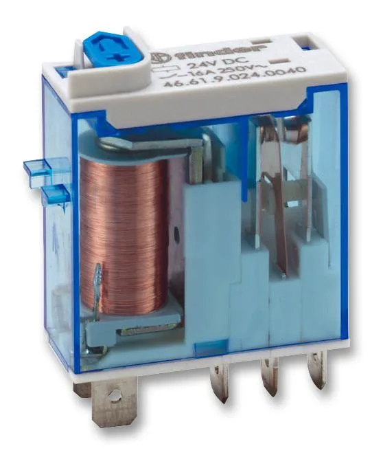 Miniature PLUG-IN RELAY 12VDC 1CO 16A+ Lockable TEST Button + LED + Mechanical Indicator