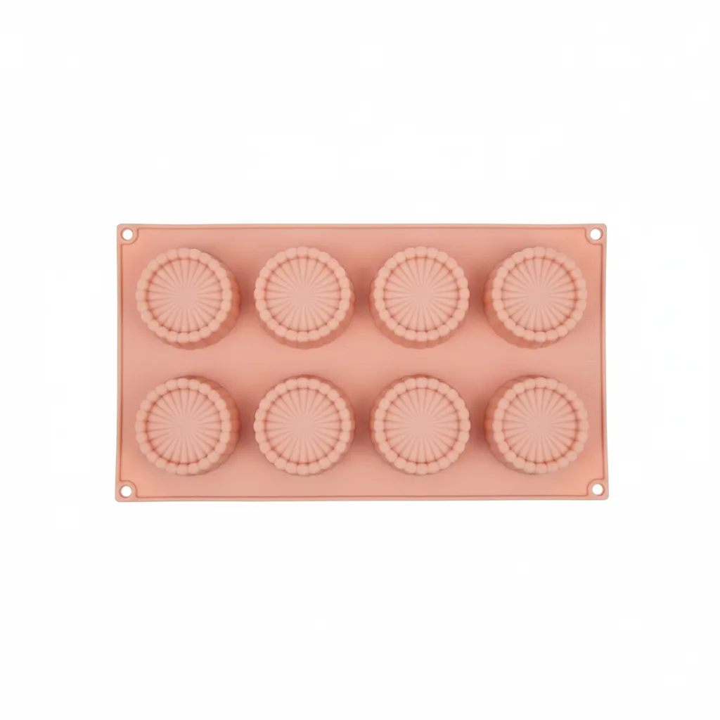 Forme cupcake / Rreth / Silikon / Kuqe