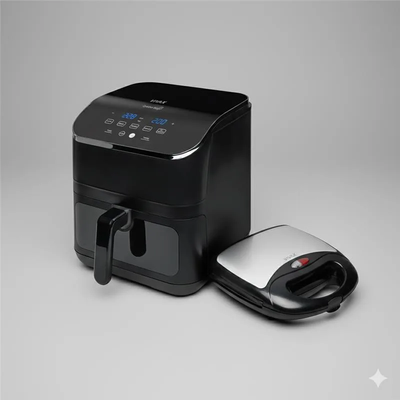 Friteze Airfryer VIVAX DFA-617DB + Toster VIVAX TS-7504BX
