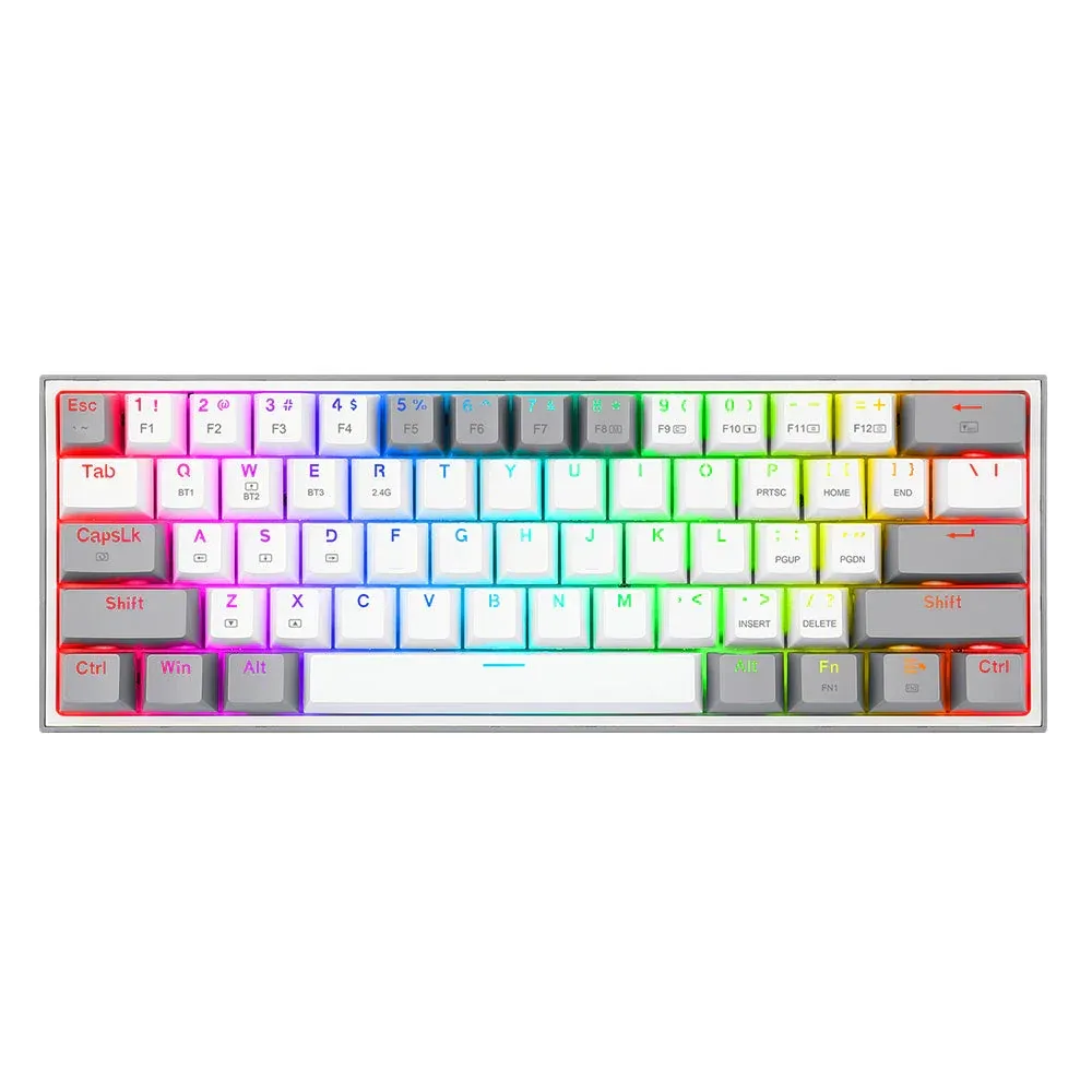 Gaming tastatura Redragon Fizz Pro White/Grey K616 RGB wireless/žičana