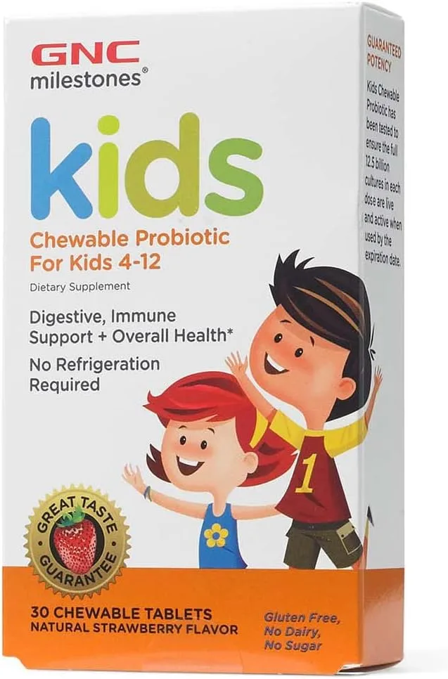 GNC Milestones Kids Chewable Probiotic për tretje dhe imunitet