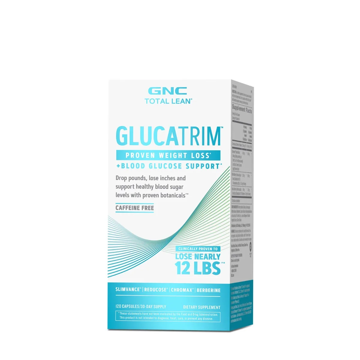GNC Total Lean GlucaTrim 120 kapsula suplement për humbje peshe dhe kontroll të glukozës