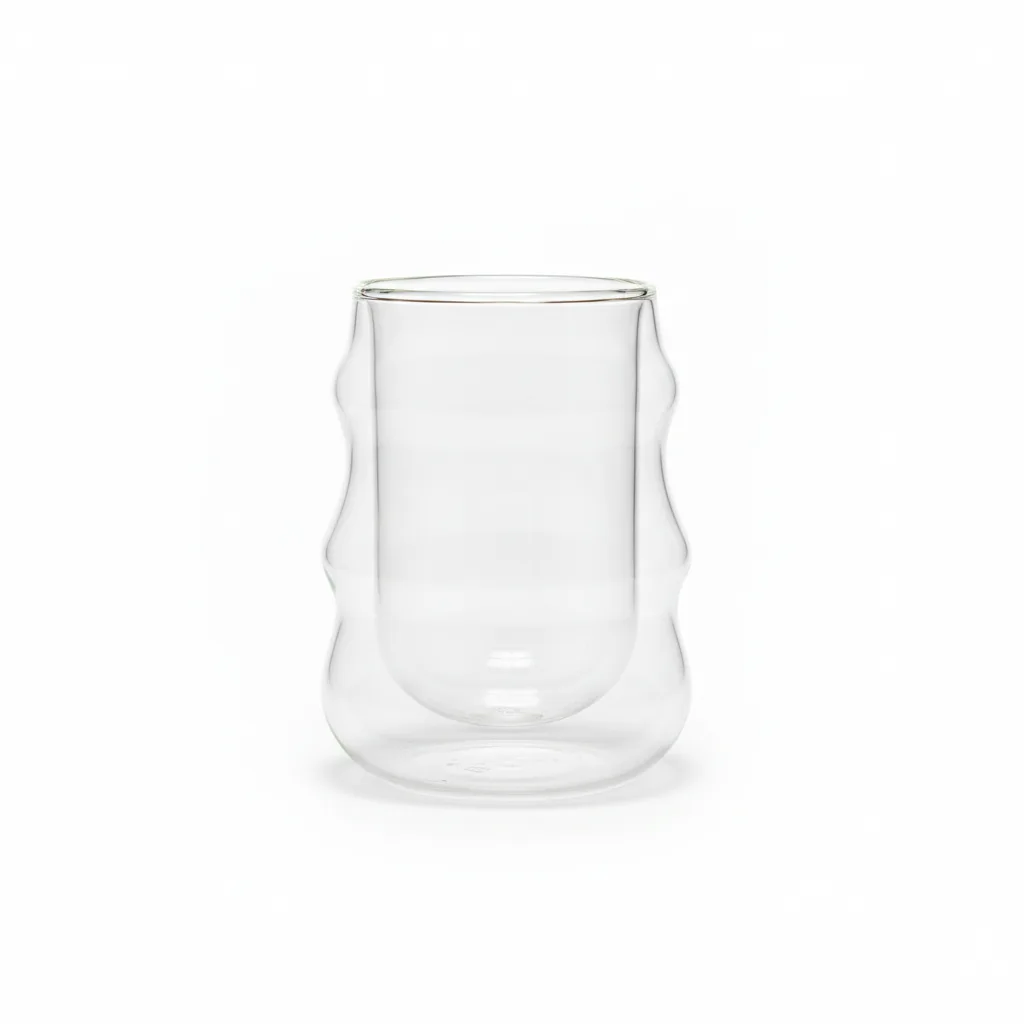 Gote Doppio Xham me Dy Shtresa, Transparente, Dizajn Valëzues