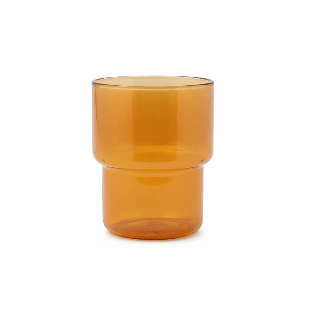 Gote Double Wall në Qelq Amber për Pije të Ngrohta & të Ftohta
