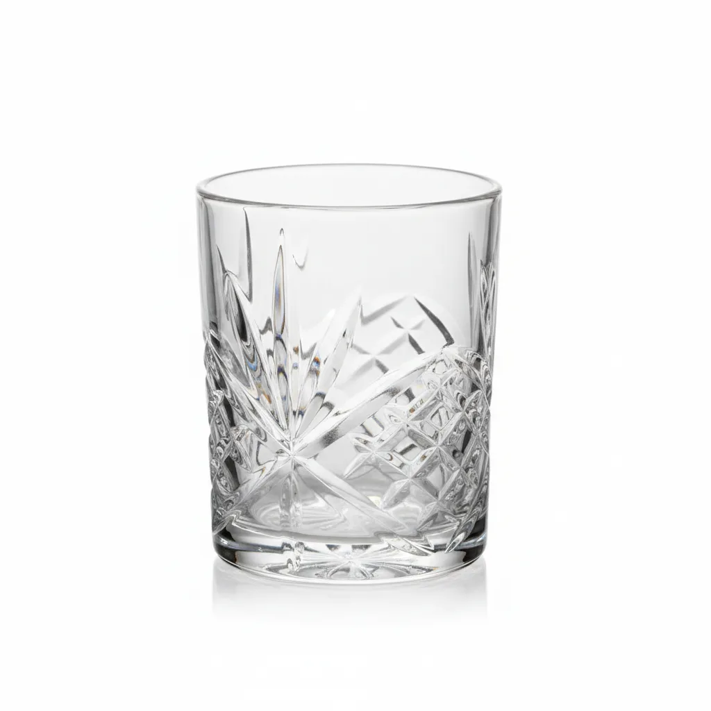 Gote Qelqi Stil Kristali për Ujë & Whiskey, Me Baze të Trashë