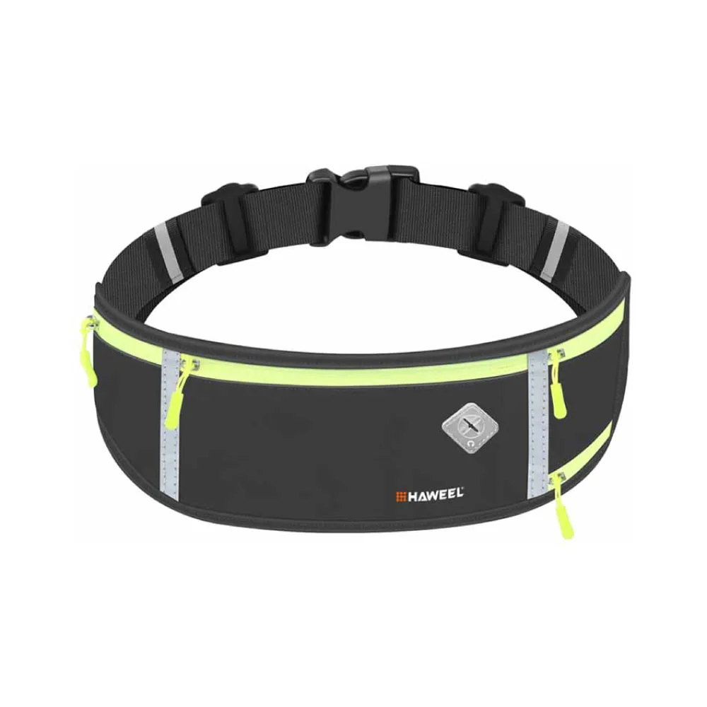 Haweel Running Waist Belt Bag Light Black