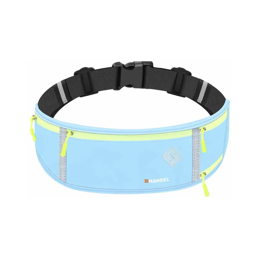 Haweel Running Waist Belt Bag Light Blue