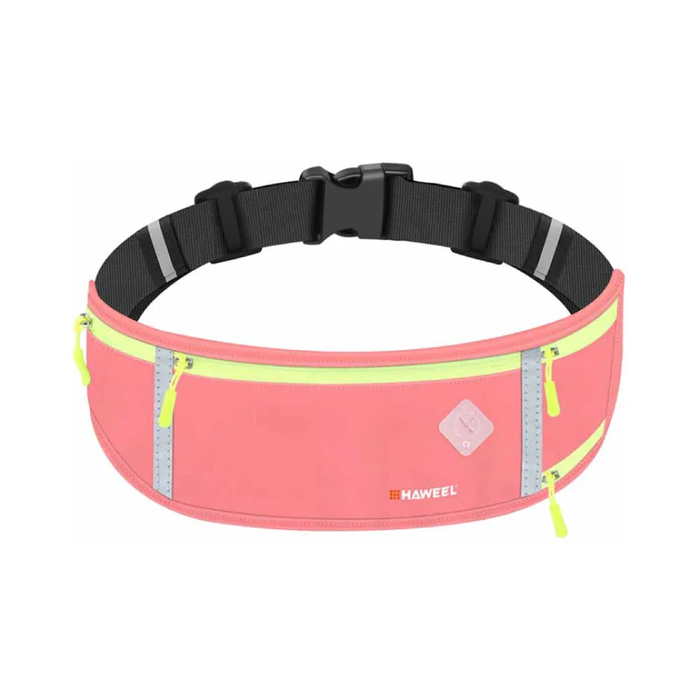 Haweel Running Waist Belt Bag Pink